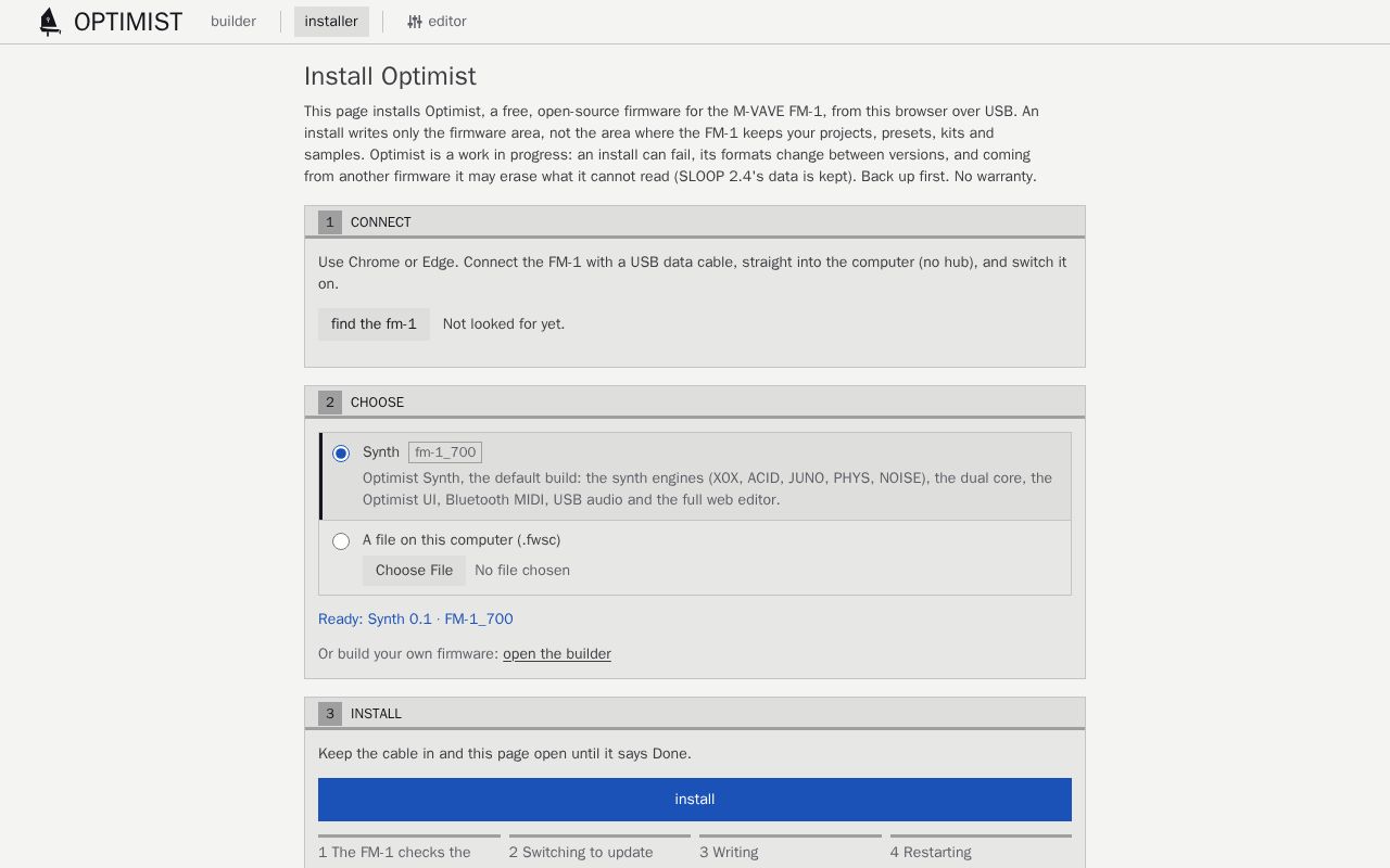 Preview of Optimist installer