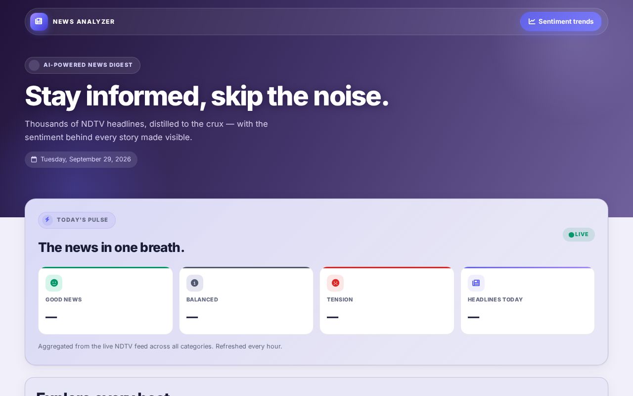 Preview of NewsAnalyser