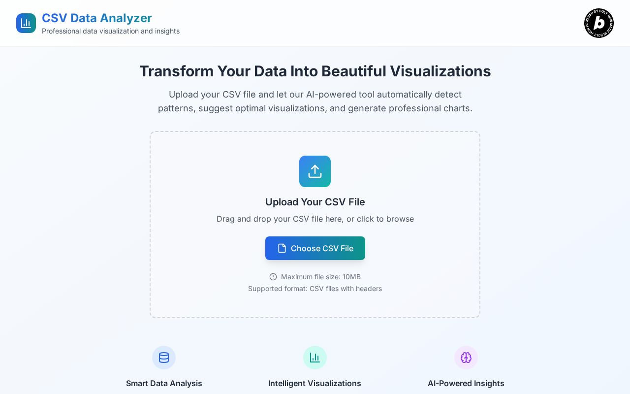 Preview of CSV Data Analyser