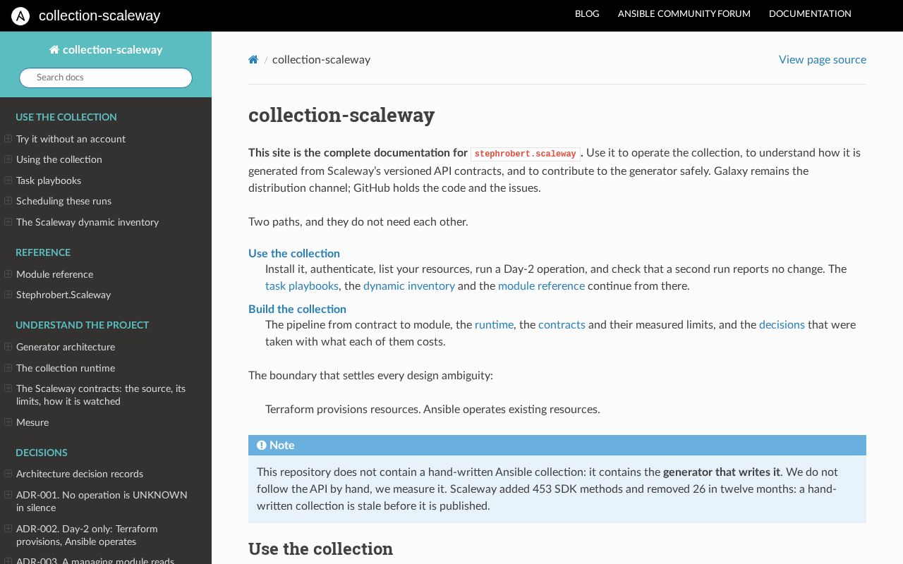 Preview of Collection Scaleway