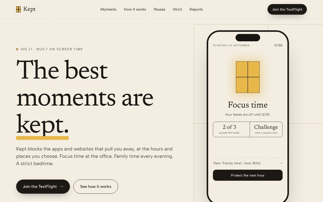 Preview of Kept Site