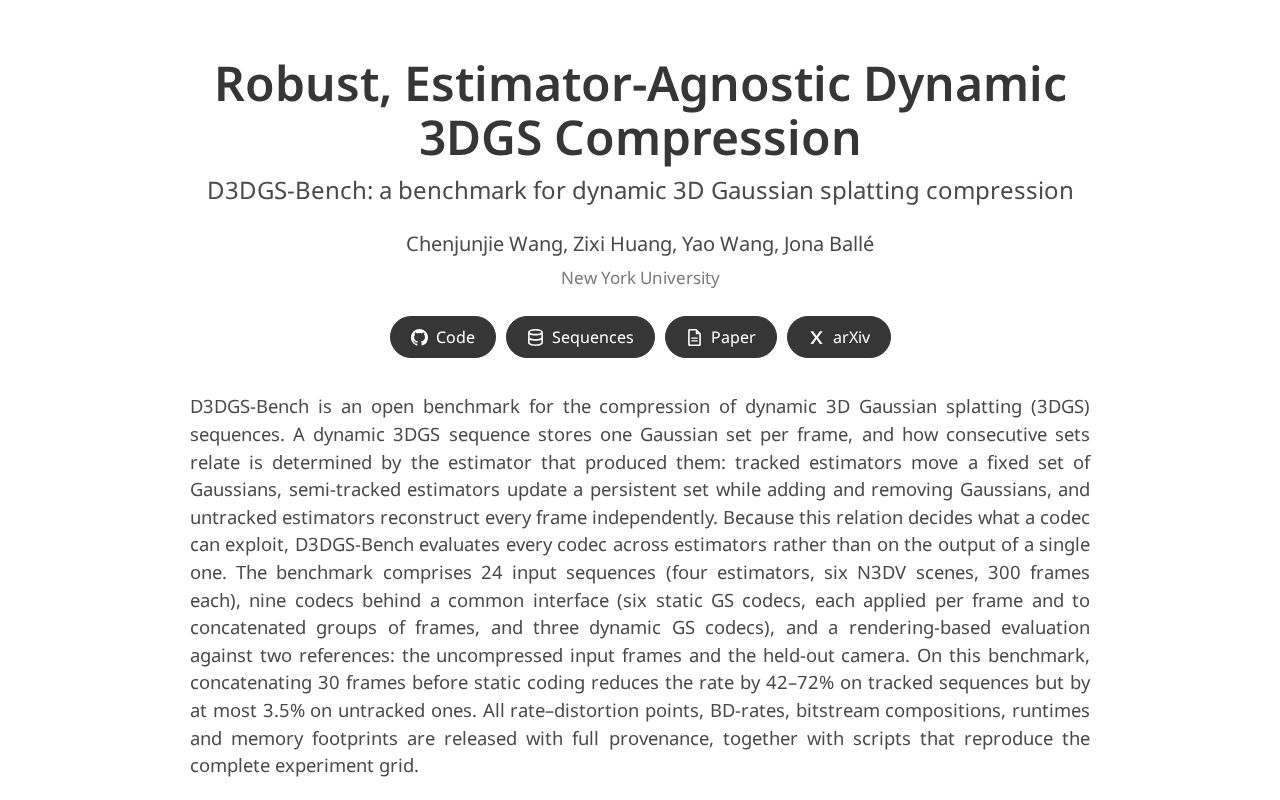 Preview of D3dgs Benchmark