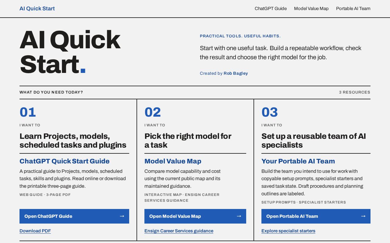 Preview of AI Quick Start