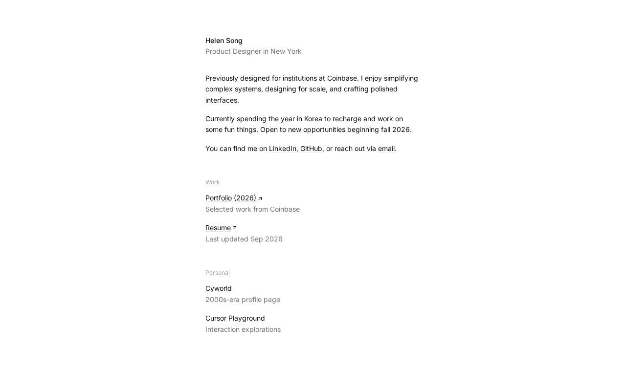 Preview of Helenhsong Github Io