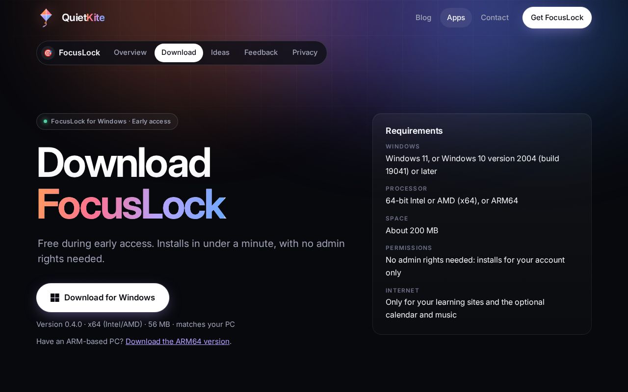 Preview of Focuslock Releases