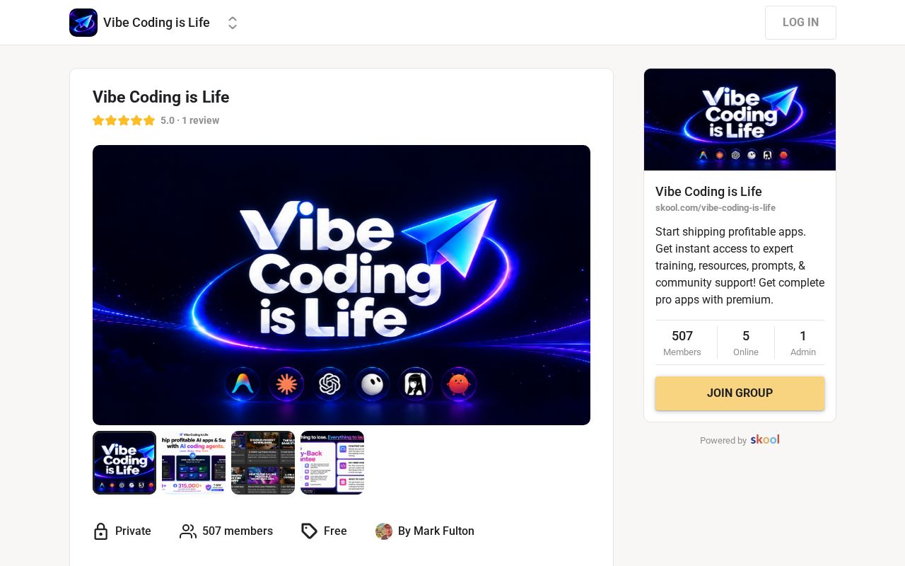 Preview of Vibe Coding is Life