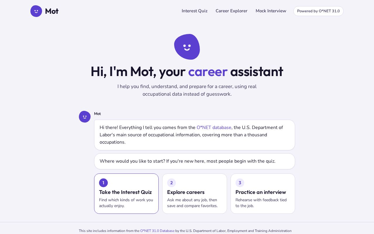 Preview of Career Exploration Web
