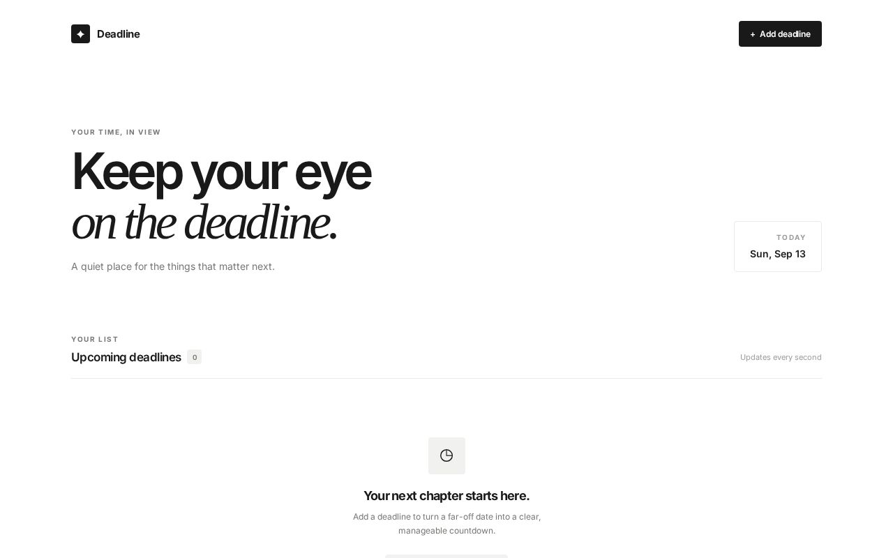 Preview of Deadline Timer