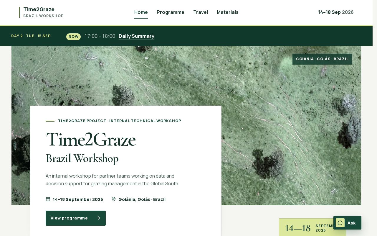 Preview of Time2Graze Brazil Workshop