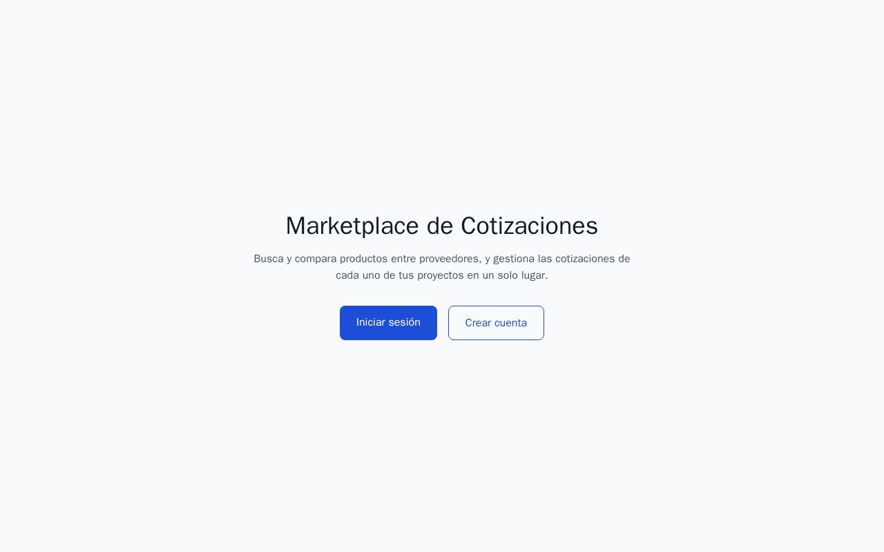 Preview of Marketplace Cotizaciones