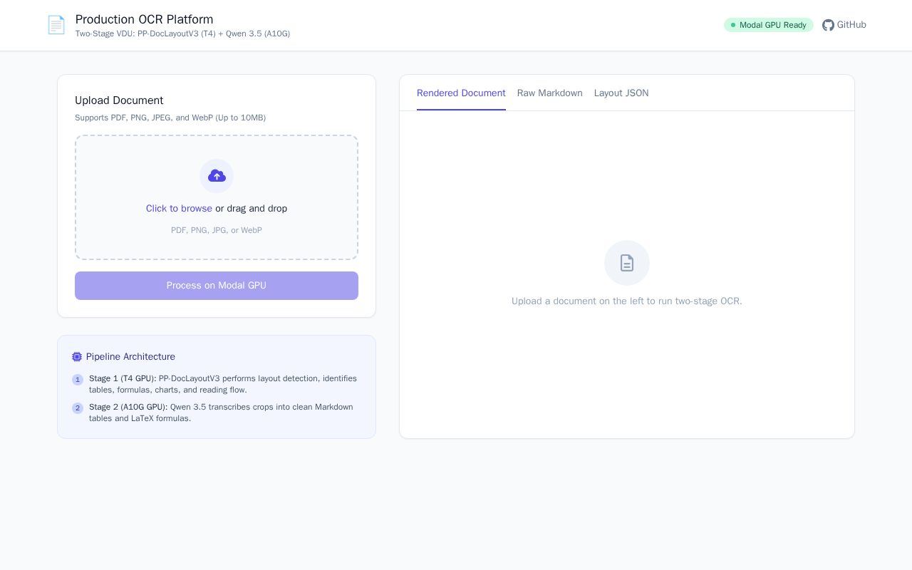 Preview of Production OCR Platform