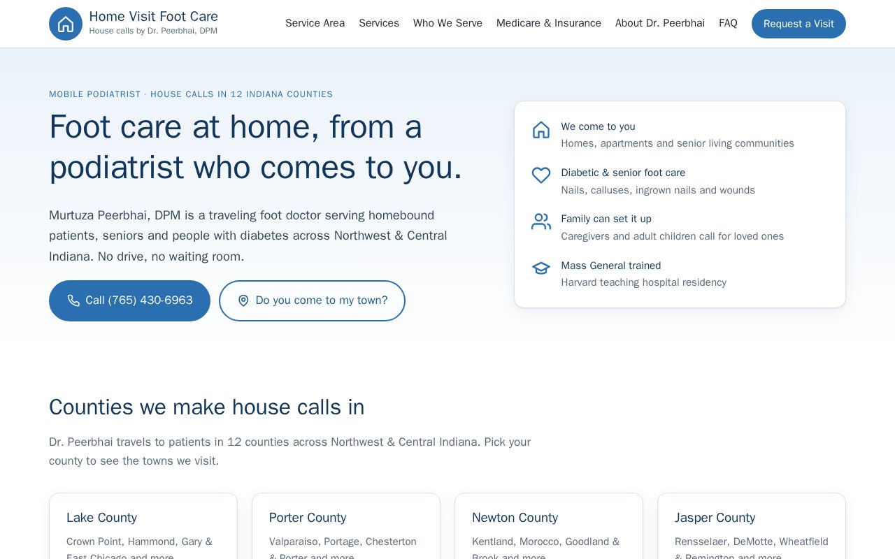 Preview of House Call Podiatrist in Indiana