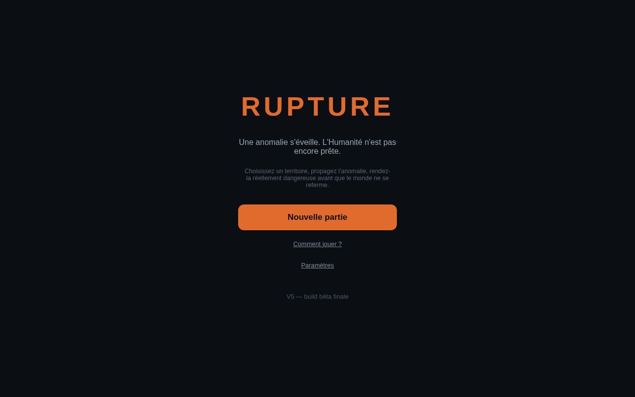 Preview of prototype v0 - projet 3 RUPTURE