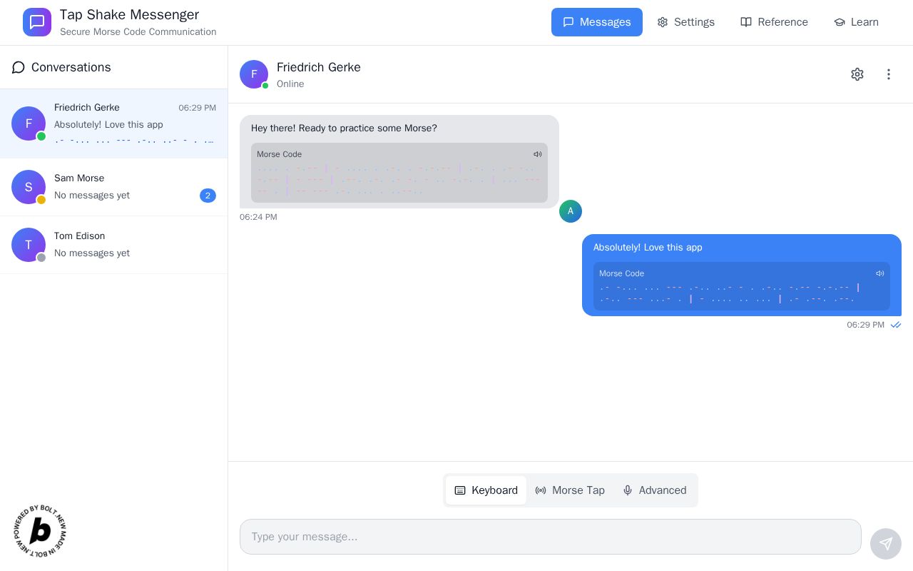 Preview of Tap Shake Messenger 2025