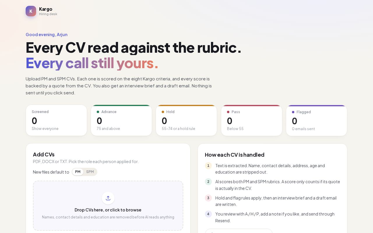 Preview of Hiring Kargo