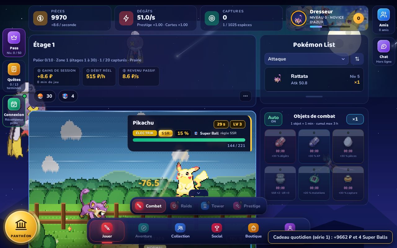 Preview of PokeIdleDex
