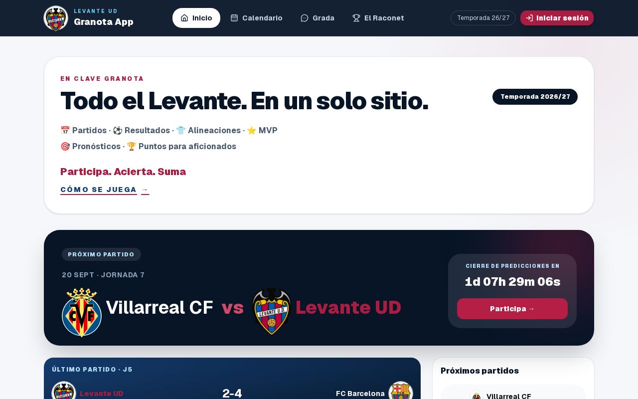 Preview of Granota App