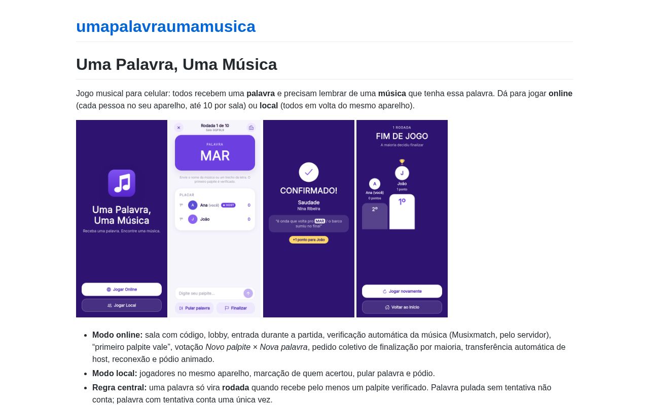 Preview of Umapalavraumamusica