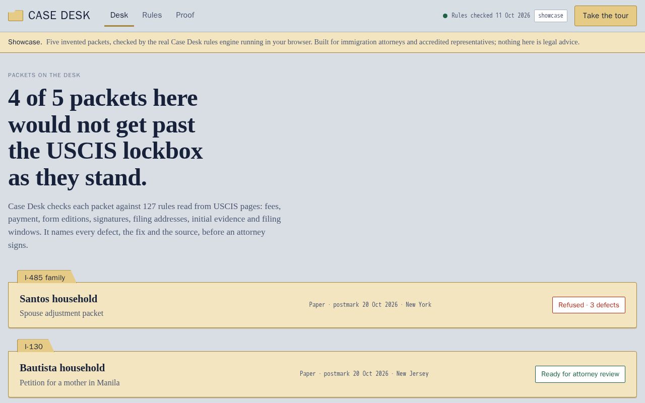Preview of Case Desk Demo