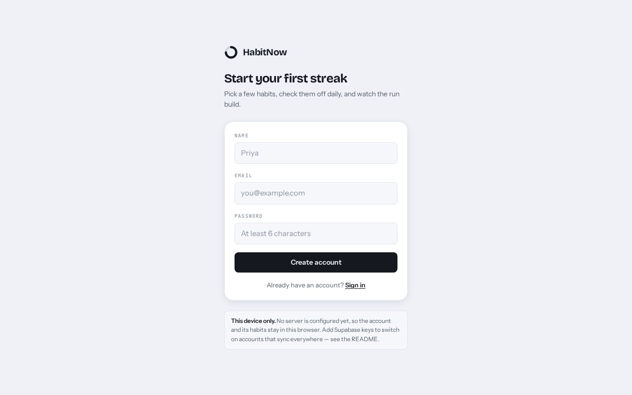 Preview of Habitnow