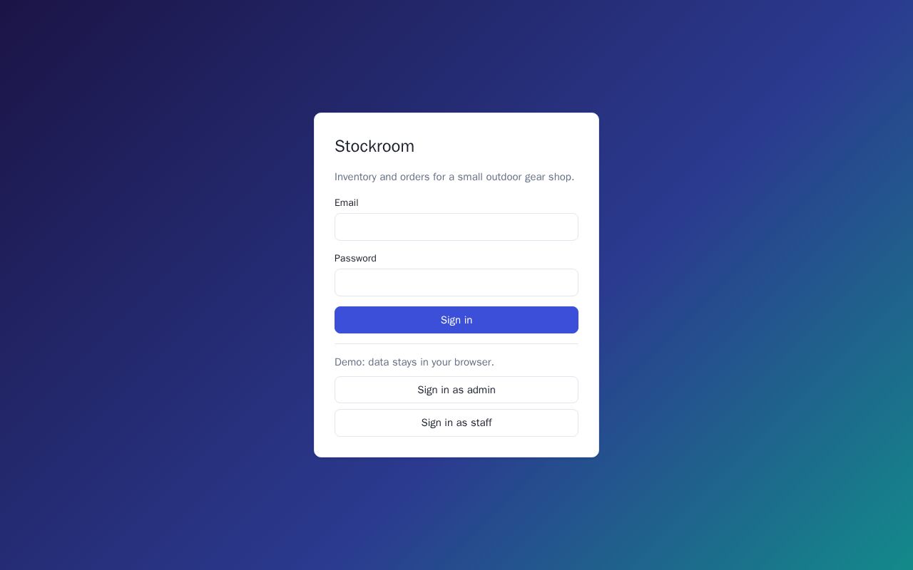 Preview of Inventory Dashboard