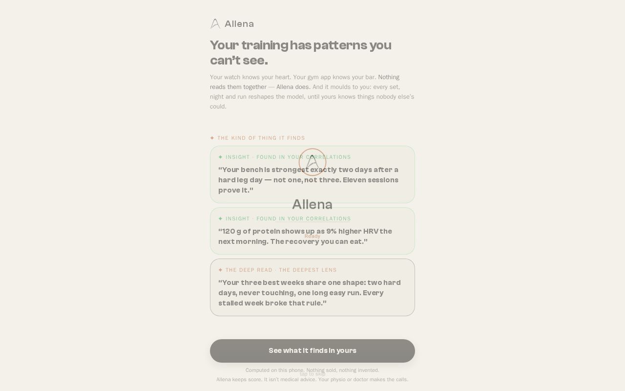 Preview of Allena App