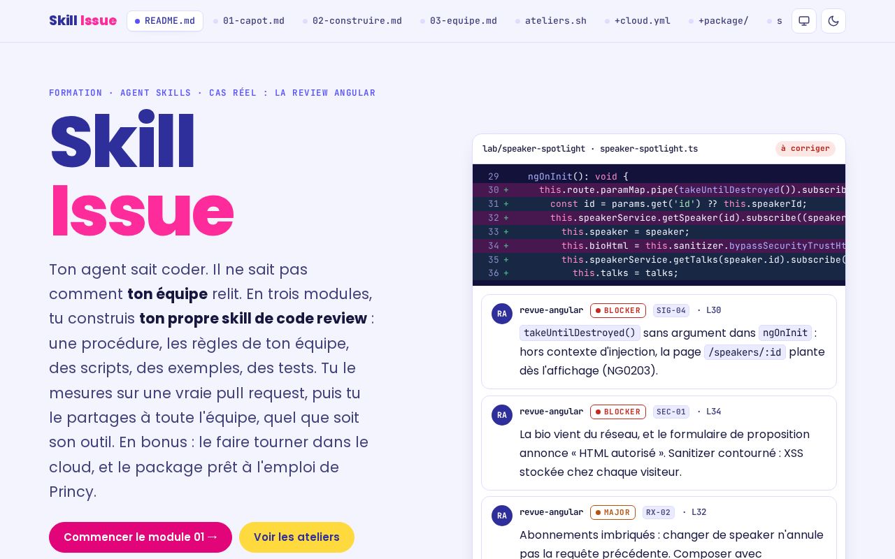 Preview of Skill Issue Site