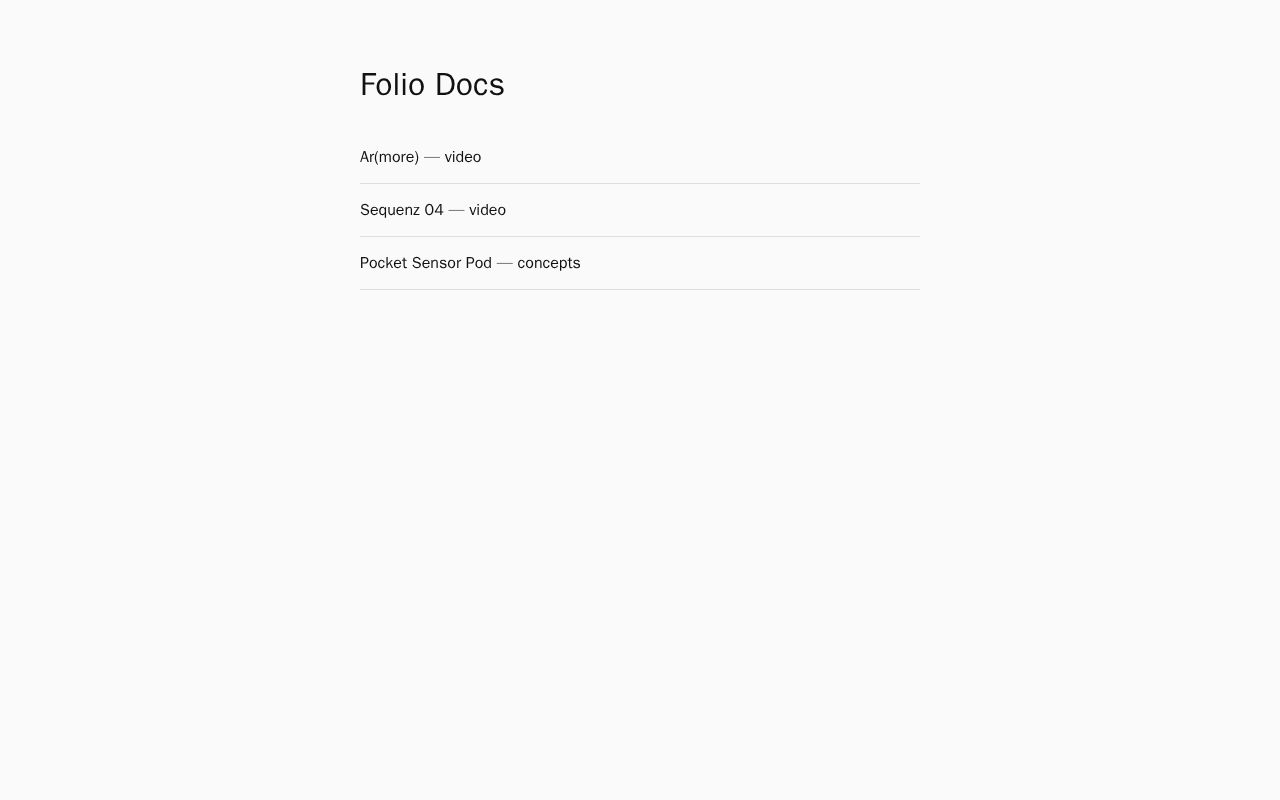 Preview of Folio Docs