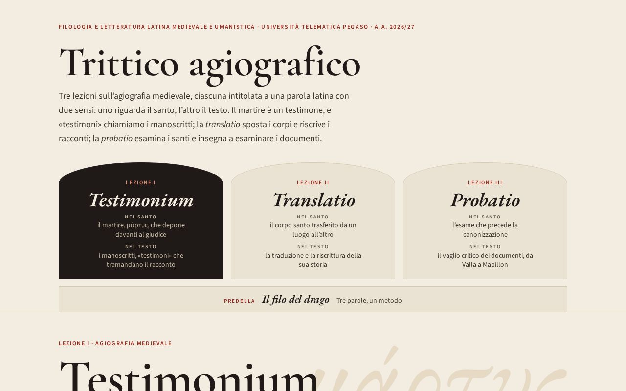 Preview of Trittico agiografico