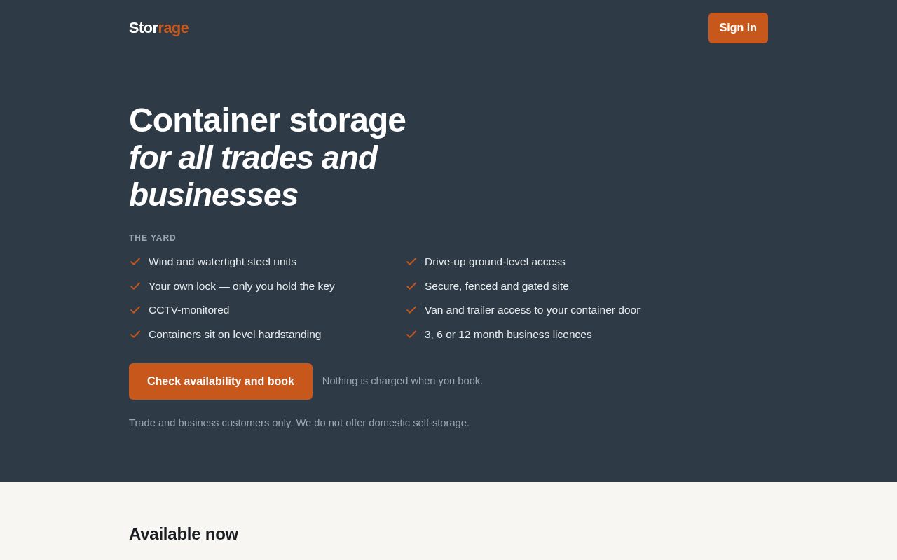 Preview of Storrage Cloud Site