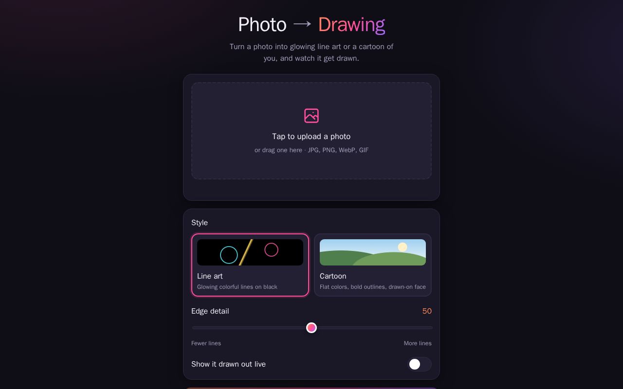 Preview of Hand Drawn Photo Converter