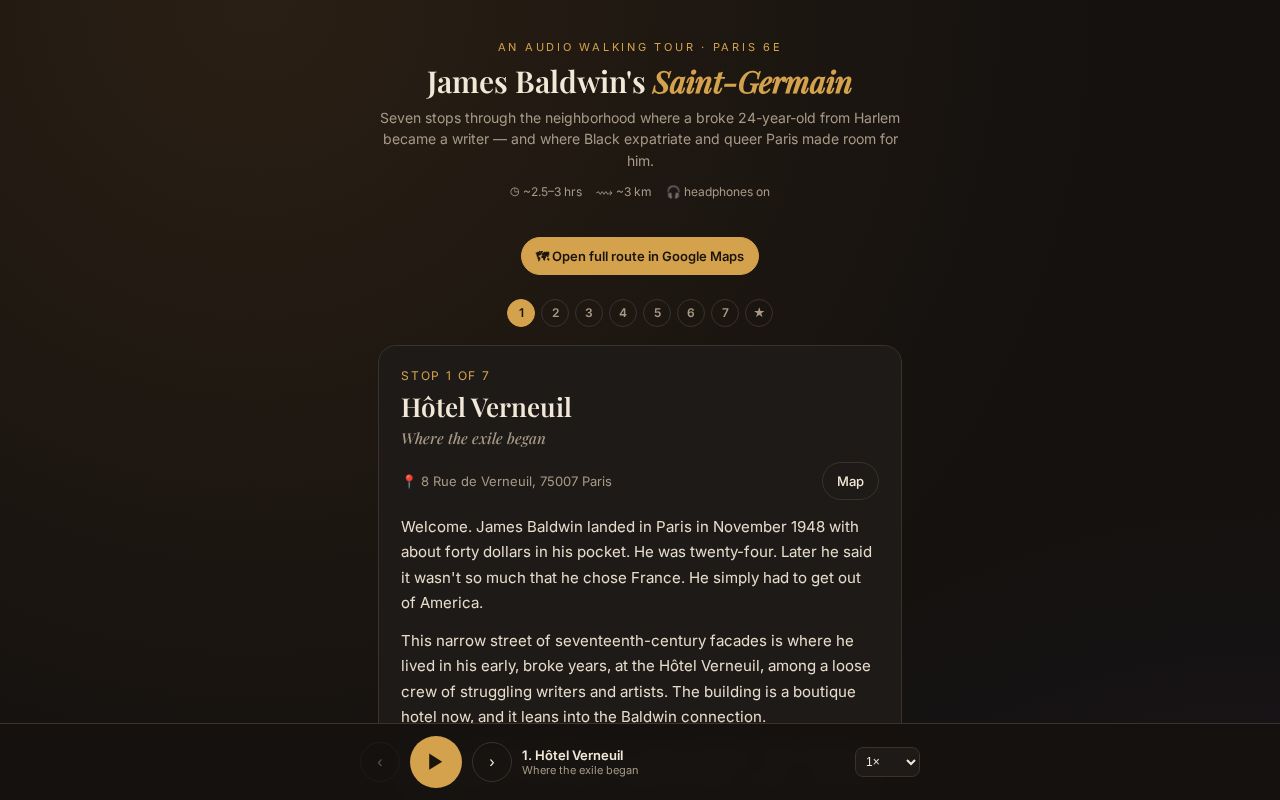 Preview of Baldwin Paris Audio Tour