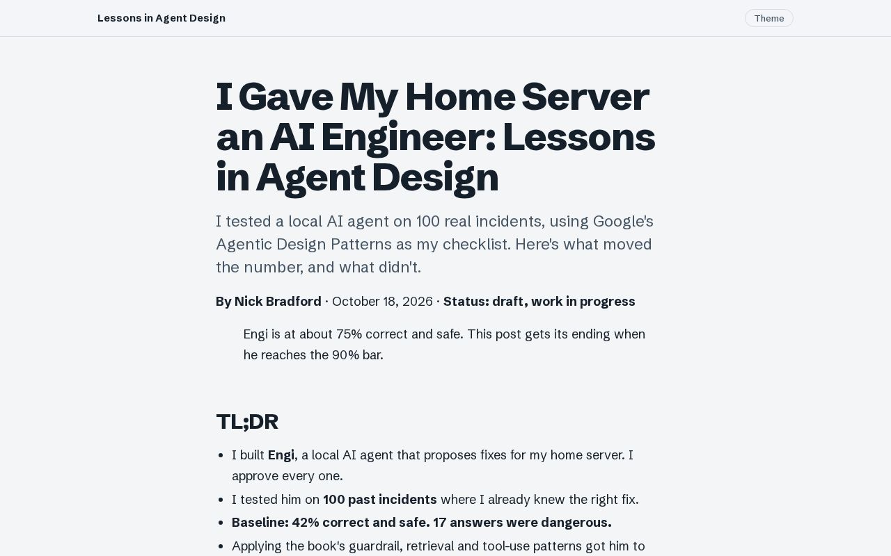 Preview of Agent Design Lessons