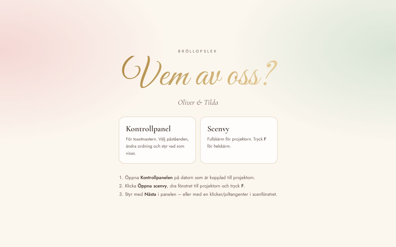 Preview of Brollopsquiz