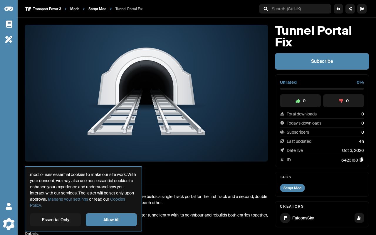Preview of Tunnel Portal Fix