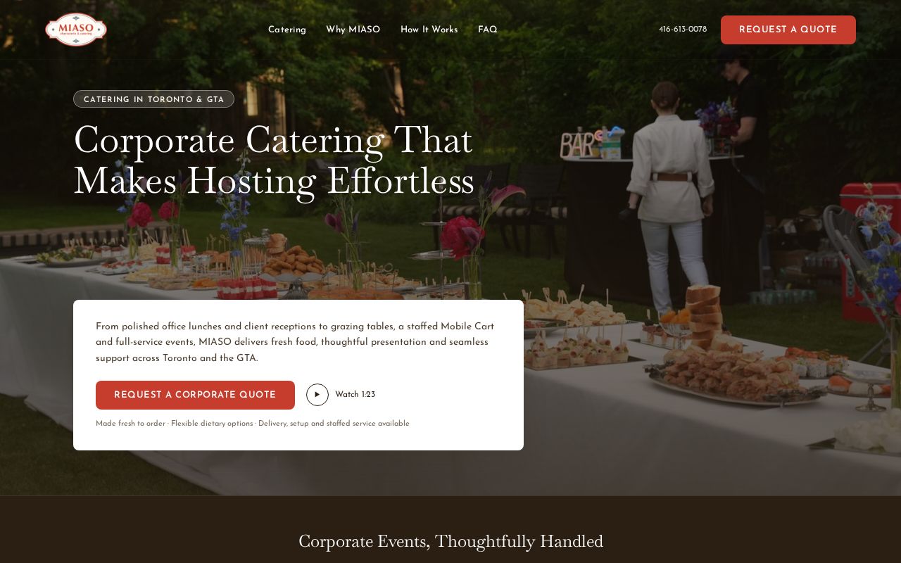Preview of Corporate Landing