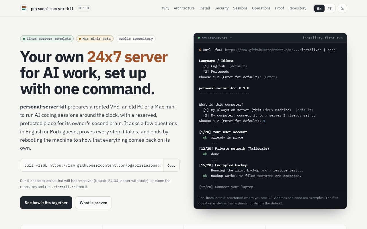 Preview of Personal Server Kit