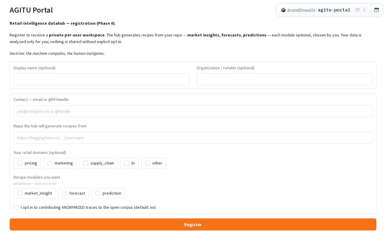 Preview of Agitu Portal