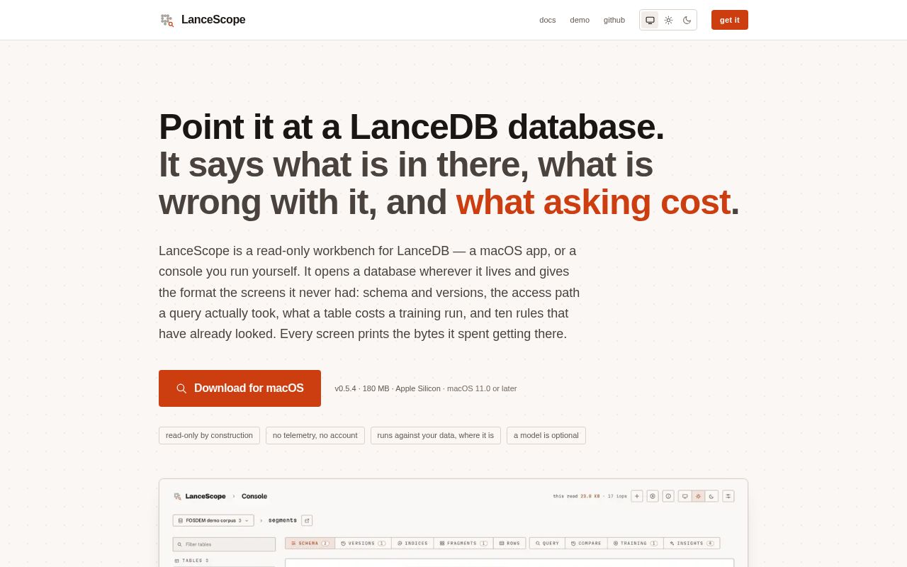 Preview of Lancescope Site