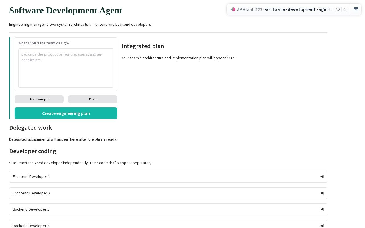 Preview of Software Development Agent