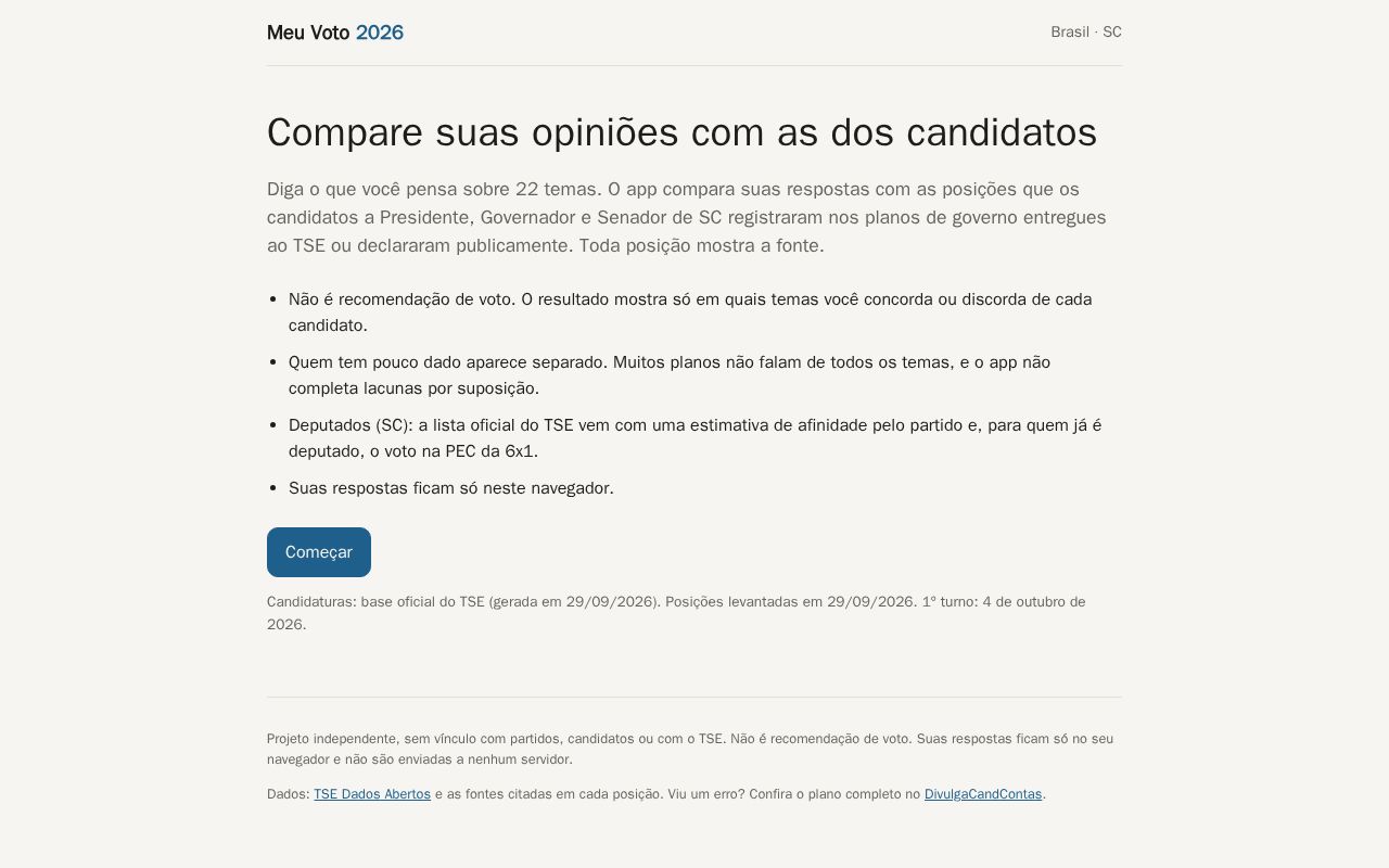 Preview of Meu Voto 2026