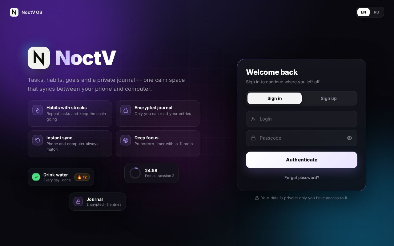 Preview of Noctv Os Releases