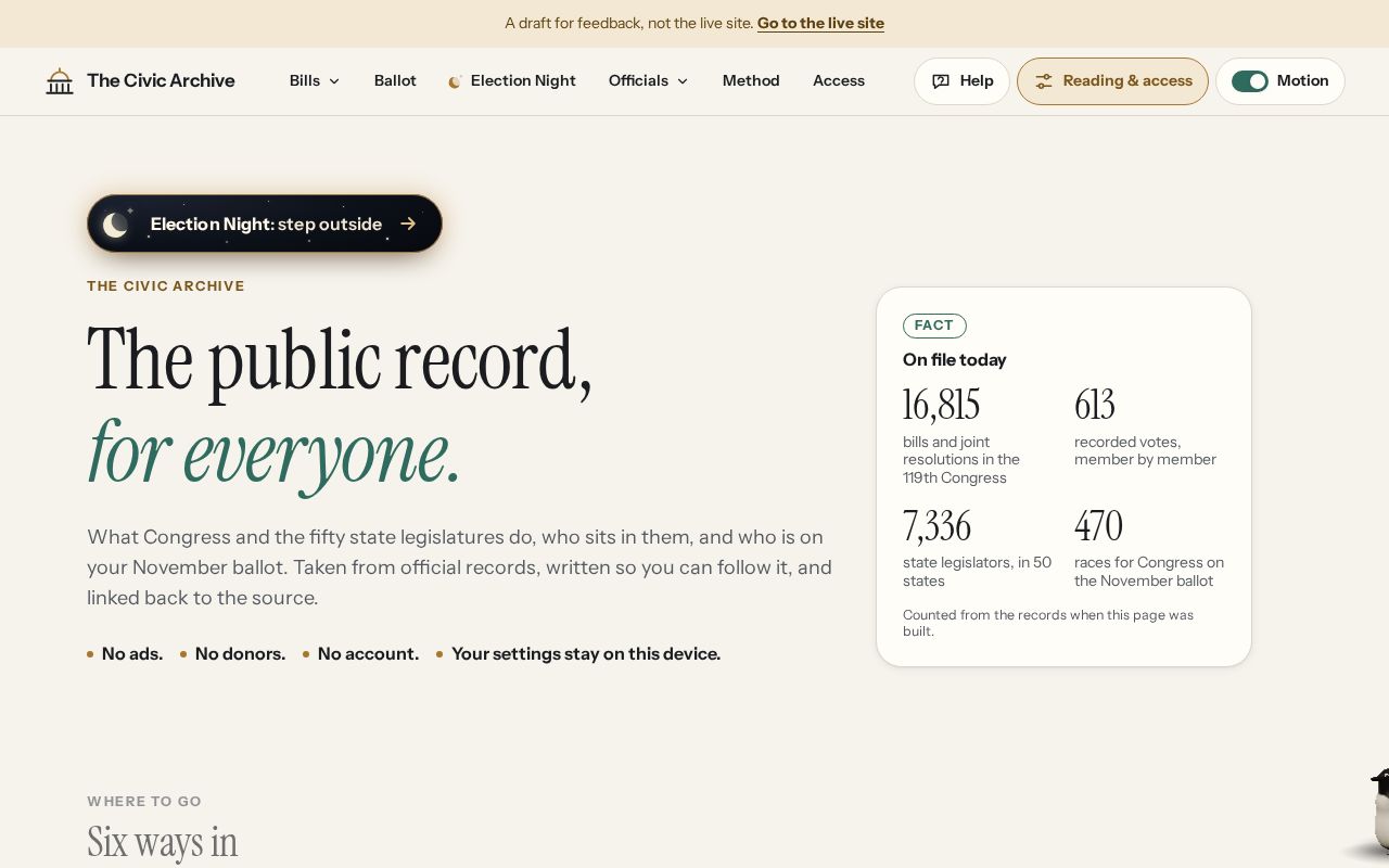 Preview of The Civic Archive