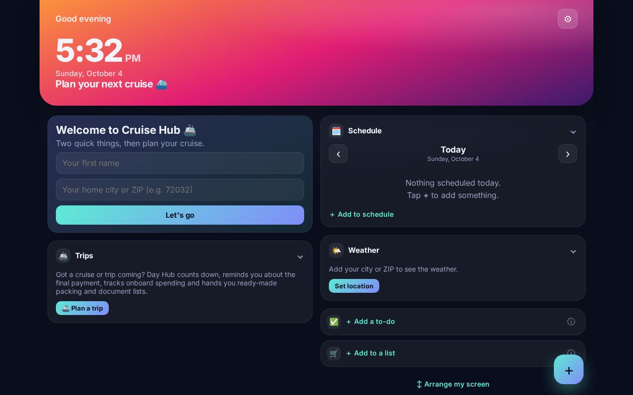 Preview of Cruisehub