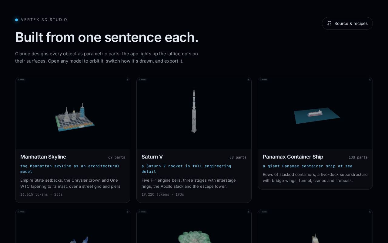 Preview of Vertex 3D Studio