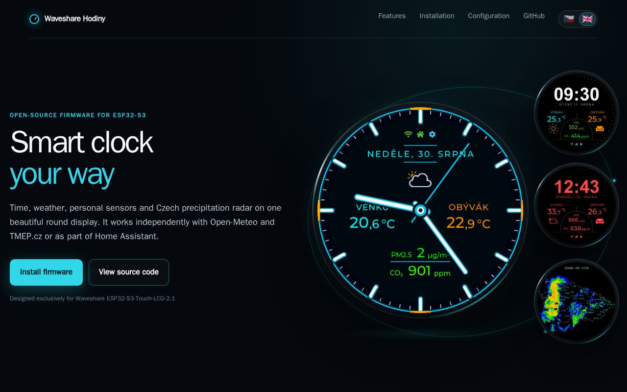 Preview of Waveshare Hodiny