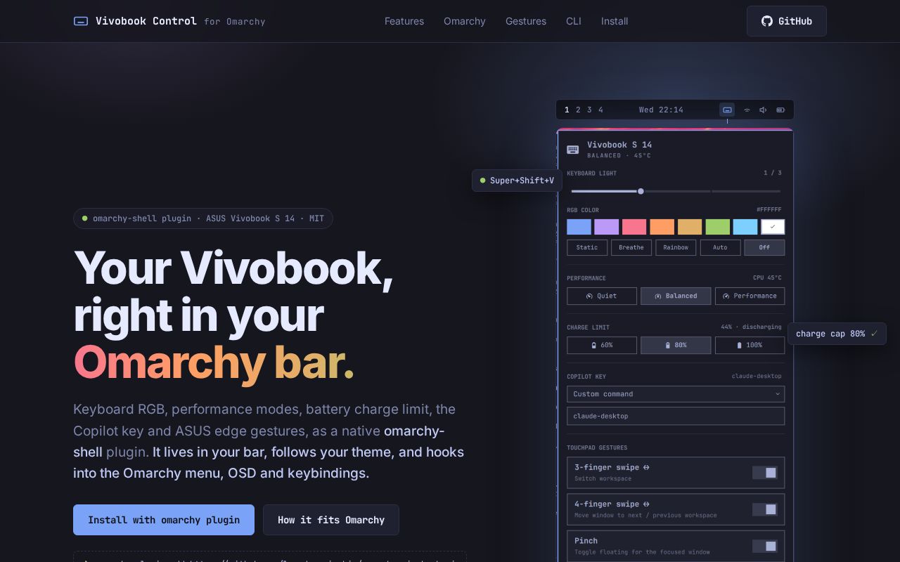 Preview of Omarchy Vivobook