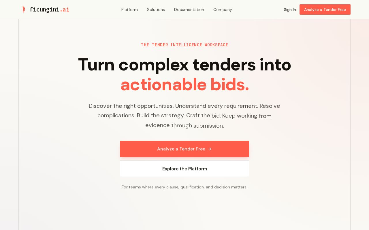 Preview of Ficungini Ai Landing Page