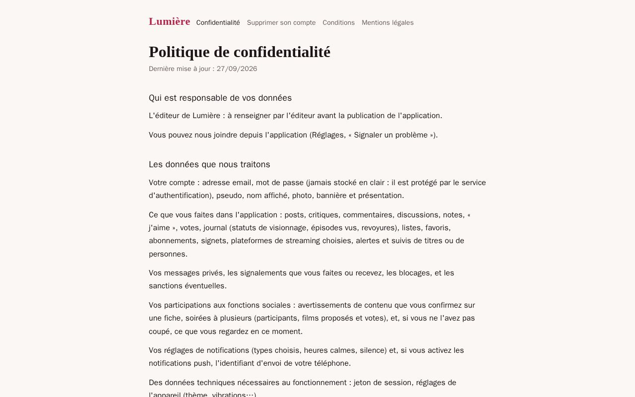 Preview of Politique de confidentialité