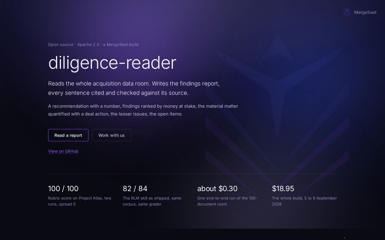 Preview of Diligence Reader